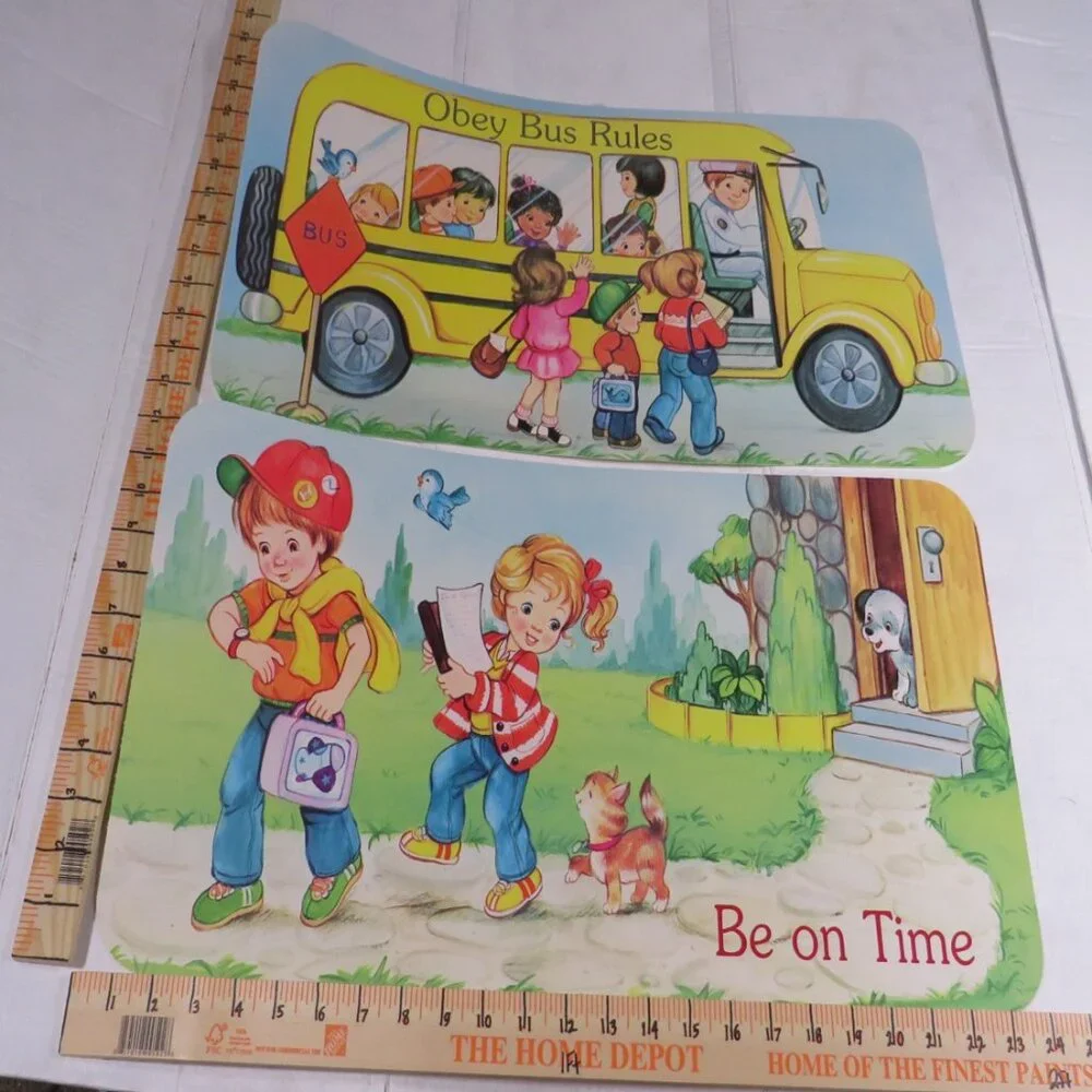 Play Together (6) BULLETIN BOARD SET 1980s or older Vintage  Classroom Posters